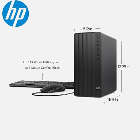HP Pro Tower 290 Desktop Computer, Intel Core i7-12700K Processor(12 Cores, Up to 5.0GHz), 32GB RAM, 1TB PCIe SSD, Support 4K, HDMI, VGA, Wi-Fi, Bluetooth, Keyboard & Mouse, Windows 11 Pro in Saudi Arabia