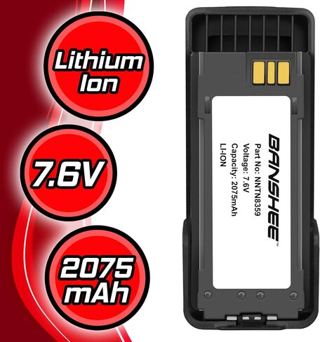 Banshee 7.6V 2075mAh بطارية ليثيوم أيون ، متوافقة مع الراديو ثنائي الاتجاه للموتورولا: XIR P8668EX ، XPR7350EX ، XPR7550EX ، والمزيد in Saudi Arabia