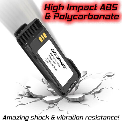 Banshee 7.6V 2075mAh بطارية ليثيوم أيون ، متوافقة مع الراديو ثنائي الاتجاه للموتورولا: XIR P8668EX ، XPR7350EX ، XPR7550EX ، والمزيد in Saudi Arabia