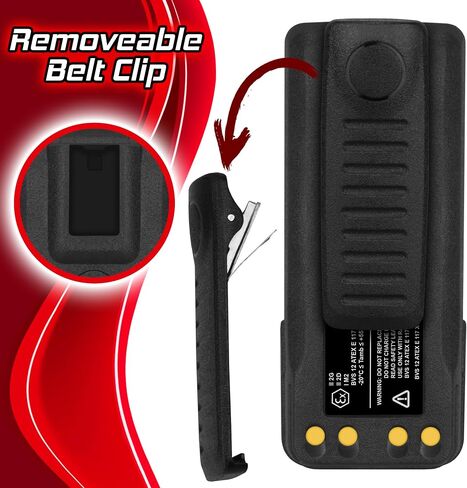 Banshee 7.6V 2075mAh بطارية ليثيوم أيون ، متوافقة مع الراديو ثنائي الاتجاه للموتورولا: XIR P8668EX ، XPR7350EX ، XPR7550EX ، والمزيد in Saudi Arabia