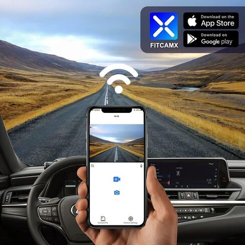 FITCAMX 4K DASH CAM مناسبة لـ LEXUS ES 2019-2025 ES350 ES300H F Sport ES250 ، OEM Style ، 2160p UHD VIOLY ، WIFI وتطبيقًا مدمجًا ، تسجيل حلقة ، G-SENSOR ، PLUCT & PLAY ، بطاقة 64GB in Saudi Arabia