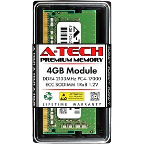 A-Tech 64GB Kit (2x32GB) DDR4 2666MHz PC4-21300 ECC SODIMM 2Rx8 Dual Rank 1.2V 260-Pin RAM Memory Upgrade Modules for Microserver, Workstation, and Networking Platforms in Kuwait