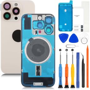 Agcut for iPhone 16Pro Back Glass استبدال iPhone 16 Pro الخلفية الخلفية المقاومة للماء وعدسة الكاميرا+مجموعة أدوات إصلاح احترافية (Desert Titanium) in Kuwait