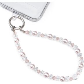 Phone Charm for Women, Anti-Theft Wrist Strap, Artificial Pearls and Crystals Detachable Cell Phone Lanyard with Metal Buckle for Most Mobile Phones in Saudi Arabia