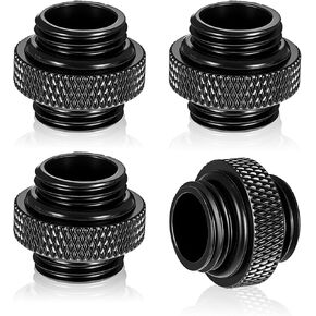 4 Pack G1/4" 5mm Male to Male Connector, Elbow Water Cooling Fittings, G1/4 Males to Males Extender Fitting, G 1/4 Water Cooling with Sealed O-Ring for Computer Accessories in Saudi Arabia