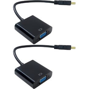 محول HDMI جديد إلى محول VGA 1080p كامل HD متوافق مع الكمبيوتر/الكمبيوتر المحمول/Chromebook/Raspberry محول الفيديو HDMI إلى محول VGA لعرض واضح وإعداد سهل in Kuwait