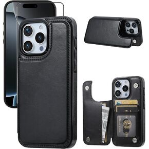 Wallet Case Compatible with iPhone 16 pro, Slim Protective case with Card Holder,Premium PU Leather Kickstand Card Slots Case with Double Magnetic Clasp for iPhone 16 pro 6.3“-White in Saudi Arabia
