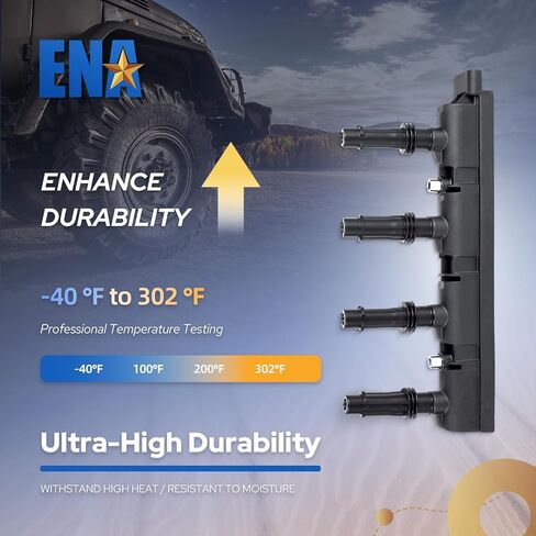 ENA Ignition Coil Pack Compatible with Chevrolet Chevy 2011 2012 2013 2014 2015 2016 Cruze 2012-2020 Sonic 2014-20 Trax 2011-2015 Volt 2014-2016 ELR 2013-2020 Encore L4 1.4L for Turbo D521C UF669 in Saudi Arabia