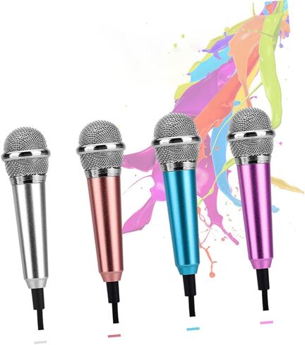 2PCS K Song Microphone Microphone Microphone Mini Recording Earphone للغناء نمط عشوائي in Saudi Arabia