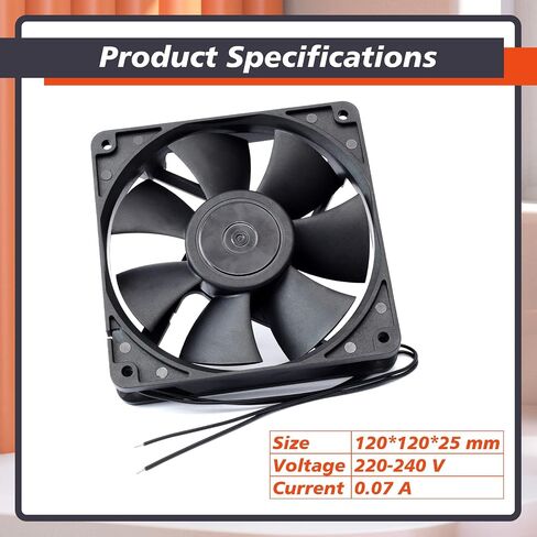EC 12025 مروحة التبريد استبدال XY-12025B2H XY12025B2H لـ 110-240V تعزيز المراوح عالية الحجم 120 ملم قطع الغيار قطع الغيار الأسود البلاستيك in Saudi Arabia
