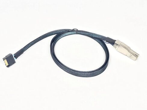 Micro SATA Cables|Mini Cool Edge MCIO 38 Pin to External HD Mini-SAS SFF-8644 Cable 1M - Micro SATA Cables PN # MCIO-1882-1 in Saudi Arabia