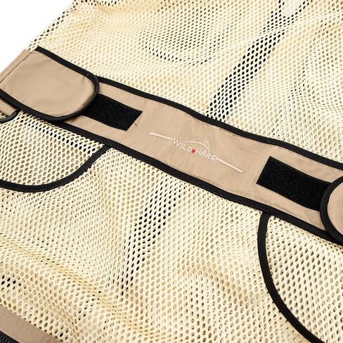 Wild Hare Shooting Gear Range Vest - Khaki with Black Leather in Saudi Arabia