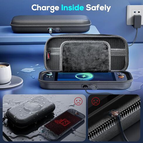[Charge Inside] Carry Case for Nintendo Switch 2 Console 2025 ، Case Travel for Switch 2 مع تخزين بطاقة 10 لعبة (وردي) in Kuwait