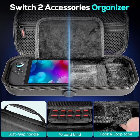 [Charge Inside] Carry Case for Nintendo Switch 2 Console 2025 ، Case Travel for Switch 2 مع تخزين بطاقة 10 لعبة (وردي) in Kuwait
