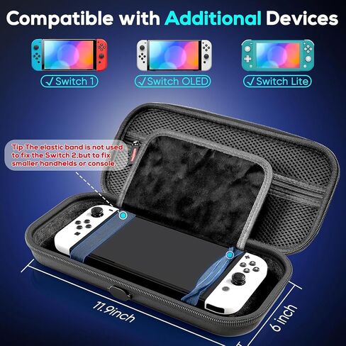 [Charge Inside] Carry Case for Nintendo Switch 2 Console 2025 ، Case Travel for Switch 2 مع تخزين بطاقة 10 لعبة (وردي) in Kuwait
