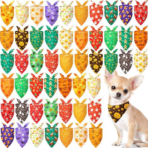 Sumind 50 Pieces Patriotic Dog Bandanas Bulk Star Bandanas for Dogs Bibs Triangle Pet Scarf Soft Dog Bandanas with Independence Day Patterns for Independence Day Pet Costume Accessories Decoration in Saudi Arabia