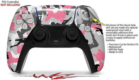 Wraptorskinz الجلد التفاف متوافق مع Sony PS5 DualSense Controller مثير فتاة صورة ظلية كامو (وحدة تحكم غير متضمنة) in Saudi Arabia