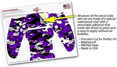 Wraptorskinz Skin Wrap متوافق مع Sony PS5 DualSense Controller WraptorCamo Digital Camo Purple (وحدة تحكم غير مدرجة) in Saudi Arabia