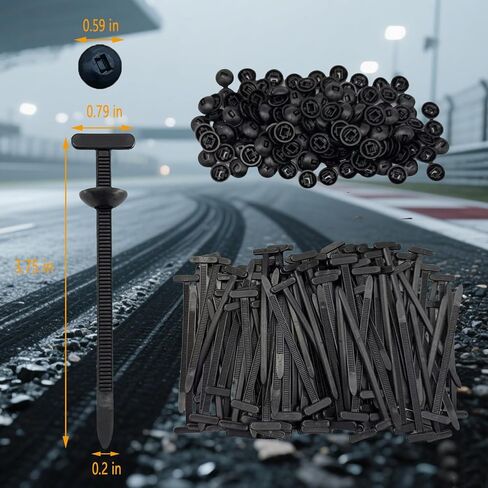 100 Pcs Nylon Universal Cable Tie Buckle - New Multifunctional Nylon Zip Ties,Snap-Fit Ziptie Bumper Retainer Fender Liner Door Panel Fastener in Saudi Arabia
