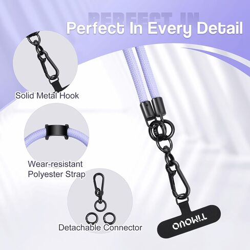 Timovo Universal Phone Lanyard Crossbody ، حزام الهاتف المضاد للسرقة قابل للتعديل لحالات الهاتف ، حزام معصم الشبل للهاتف الخلوي للنساء ، الأزرق الداكن in Kuwait
