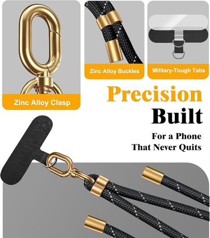 Phone Lanyard Crossbody مع علامات تبويب هاتفية ، حزام هاتف قابل للتعديل ، نغمة نغمة ولديكات معدنية مميزة لجميع الهواتف ، وحيوانات العنق الخلوية المضادة للسرقة للنساء والرجال يوميًا وأزرقًا خارجيًا in Kuwait