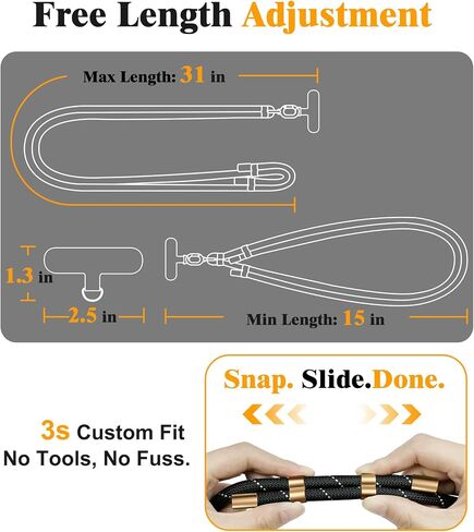 Phone Lanyard Crossbody مع علامات تبويب هاتفية ، حزام هاتف قابل للتعديل ، نغمة نغمة ولديكات معدنية مميزة لجميع الهواتف ، وحيوانات العنق الخلوية المضادة للسرقة للنساء والرجال يوميًا وأزرقًا خارجيًا in Kuwait