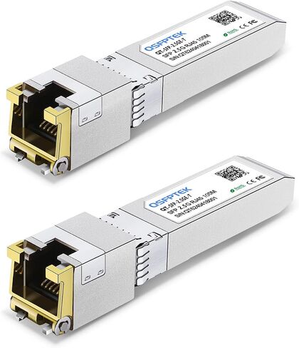 QSFPTEK 2.5GBASE-T الشبكات ، 2.5G SFP إلى RJ45 ، 2.5 جيجابايت وحدة النحاس Mini GBIC عام ، 100 متر ، مفاتيح مفتوحة أخرى in Kuwait