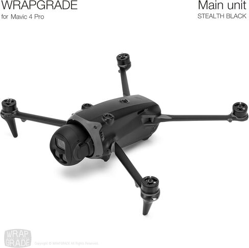 WRAPGRADE Full Wrap Skin Stickers Compatible with DJI Mavic 4 Pro (Stealth Black) in Saudi Arabia