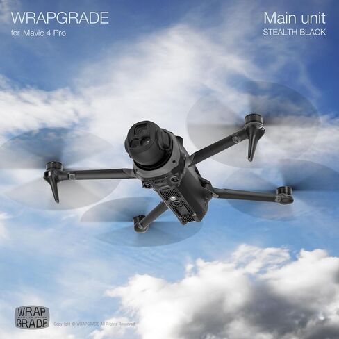 WRAPGRADE Full Wrap Skin Stickers Compatible with DJI Mavic 4 Pro (Stealth Black) in Saudi Arabia
