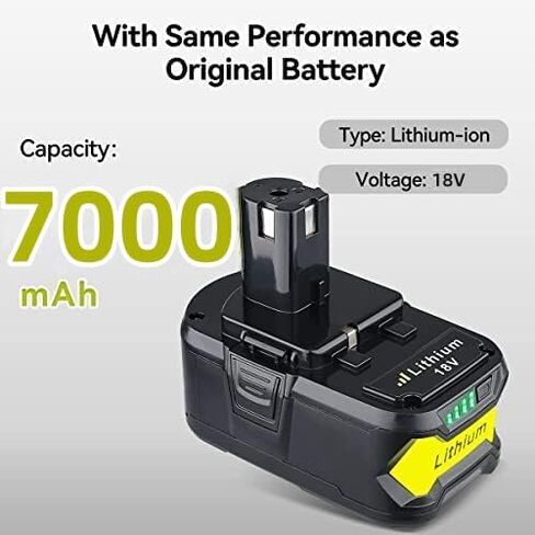 هذه 2 حزمة 6.5AH P104 P108 استبدال البطارية لبطارية Ryobi 18V P105 P102 P103 P107 P109 P122 P190 PBP005 لاستبدال Ryobi 18v بطارية ليثيوم أداة لاسلكية حزم البطاريات in Kuwait