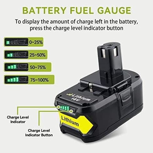 هذه 2 حزمة 6.5AH P104 P108 استبدال البطارية لبطارية Ryobi 18V P105 P102 P103 P107 P109 P122 P190 PBP005 لاستبدال Ryobi 18v بطارية ليثيوم أداة لاسلكية حزم البطاريات in Kuwait