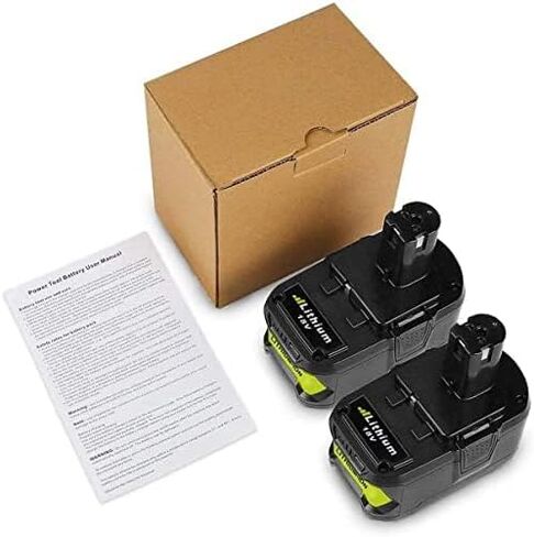 هذه 2 حزمة 6.5AH P104 P108 استبدال البطارية لبطارية Ryobi 18V P105 P102 P103 P107 P109 P122 P190 PBP005 لاستبدال Ryobi 18v بطارية ليثيوم أداة لاسلكية حزم البطاريات in Kuwait