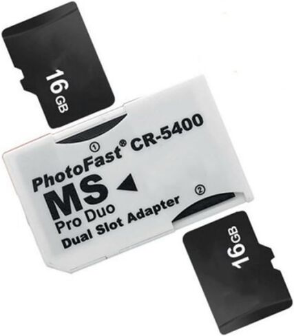 CR-5400 MicroSD/TF to MS Pro Duo Short Rod Adapter, Converts 2 microSDHC (TF) Cards into MS Pro Duo Cards in Saudi Arabia
