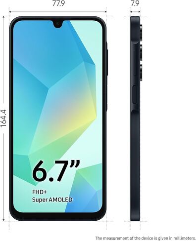 SAMSUNG Galaxy A16 5G Dual SIM (128GB, 2025) 6.7" 90Hz AMOLED, Water Resistant, 8Core, 50MP Camera (Factory Unlocked International Model for GSM, Global) A166M/DS (Blue Black) (Renewed) in Saudi Arabia