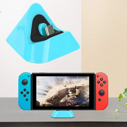 Switch Charger Stand, Portable Charging Dock, Metal Bottom Charger for Providing Convenient Power Adapter Power Supply (Grey) in Saudi Arabia