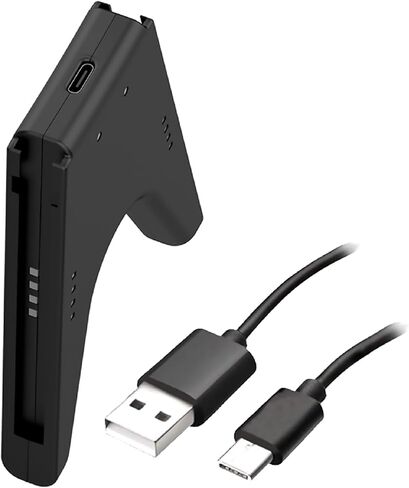 2 in 1 V Shaped Controller Charging Grip with Type-C Charging Cable for Nintend Joy-Con, ABS in Saudi Arabia