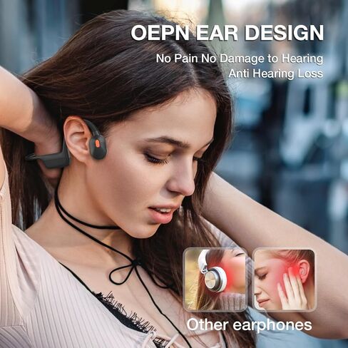 Blue Air Open Ear Headphones with Mic, Dual Connect Bluetooth Headset with Noise Cancelling & Mute & Dongle, Powerful Sound, Secure, Wireless, Comfortable Fit for Workouts Work Calls Meetings in Saudi Arabia