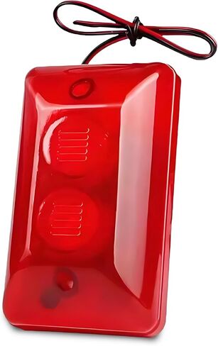 DC 12V 15W 120dB Wired Strobe Siren,Sound and Light Alarm System,Sound Alarm Siren Strobe Flashing Red Light for Home Security in Saudi Arabia