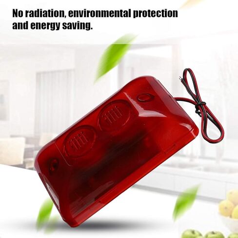DC 12V 15W 120dB Wired Strobe Siren,Sound and Light Alarm System,Sound Alarm Siren Strobe Flashing Red Light for Home Security in Saudi Arabia