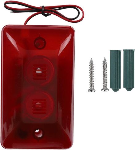 DC 12V 15W 120dB Wired Strobe Siren,Sound and Light Alarm System,Sound Alarm Siren Strobe Flashing Red Light for Home Security in Saudi Arabia