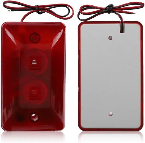 DC 12V 15W 120dB Wired Strobe Siren,Sound and Light Alarm System,Sound Alarm Siren Strobe Flashing Red Light for Home Security in Saudi Arabia