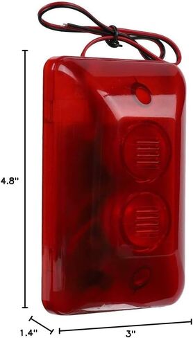 DC 12V 15W 120dB Wired Strobe Siren,Sound and Light Alarm System,Sound Alarm Siren Strobe Flashing Red Light for Home Security in Saudi Arabia