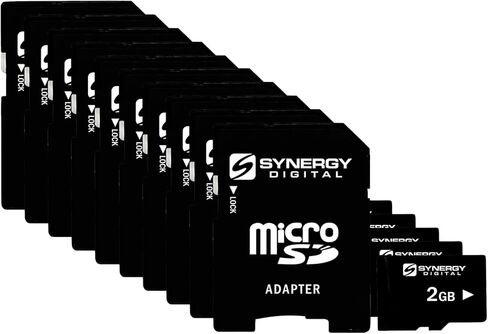 Synergy Digital 2GB Micro SD Secure Digital Memory Cards, Compatible with Huawei C8650 Cell Phone - Pack of 10 in Saudi Arabia