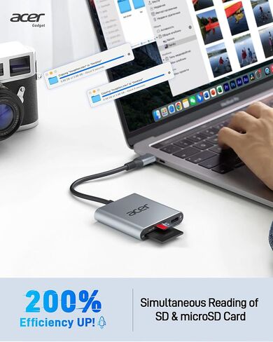 Acer 3 in 1 USB SD 4.0 Card Reader Bundle with 2 in 1 UHS-II SD Card Reader in Saudi Arabia