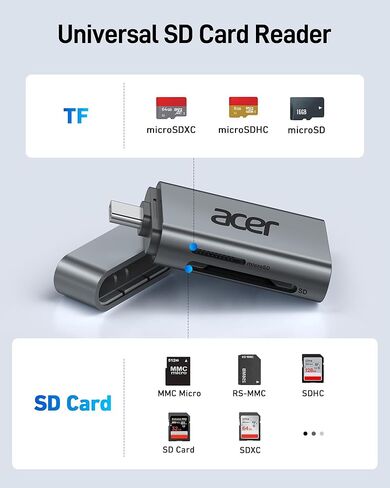 Acer 3 in 1 USB SD 4.0 Card Reader Bundle with 2 in 1 UHS-II SD Card Reader in Saudi Arabia