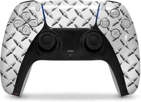 WraptorSkinz Skin Wrap compatible with Sony PS5 DualSense Controller Diamond Plate Metal (CONTROLLER NOT INCLUDED) in Saudi Arabia