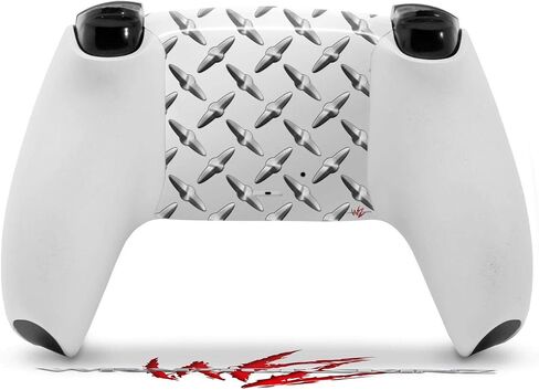 WraptorSkinz Skin Wrap compatible with Sony PS5 DualSense Controller Diamond Plate Metal (CONTROLLER NOT INCLUDED) in Saudi Arabia