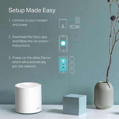 Certified Refurbished TP-Link 3 Pack Deco X20 Wifi 6 Mesh Router, AX1800 Whole Home Wifi System up to 5800 Sqft (Renewed) in Saudi Arabia