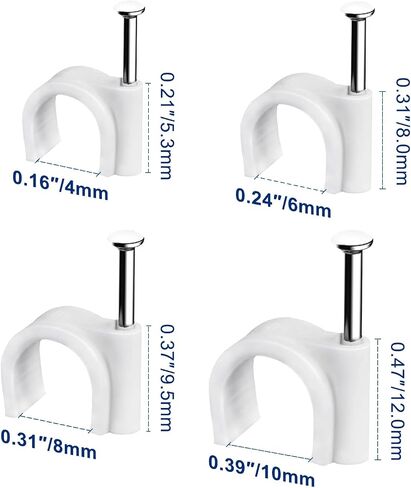 100pcs مقاطع الكابل البيضاء ، مقاطع سلكية 8 ملم في الحبال/ethernet/مكبرات الصوت-منظم الكابل in Saudi Arabia
