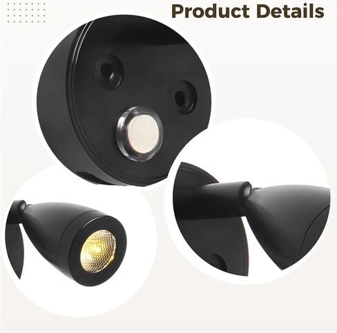 2-Piece Rv Reading Lights, 12V Led Wall Mount With Usb Charger, 3-Color Touch Control, 350° Rotating Arm For Boat, Caravan in Saudi Arabia